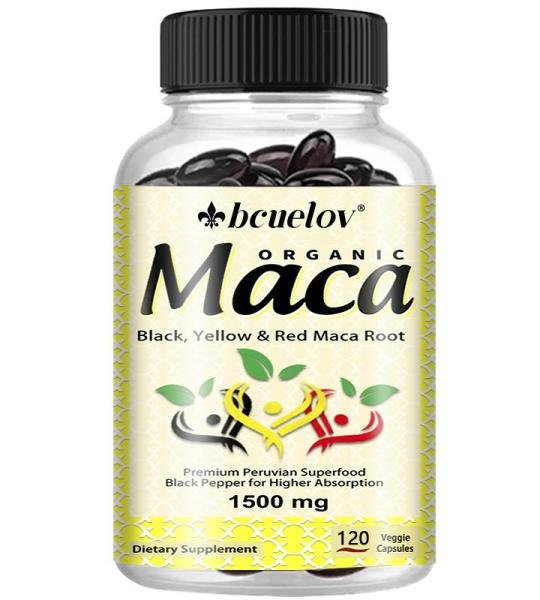 Bcuelov Organic Maca Root Powder Capsules