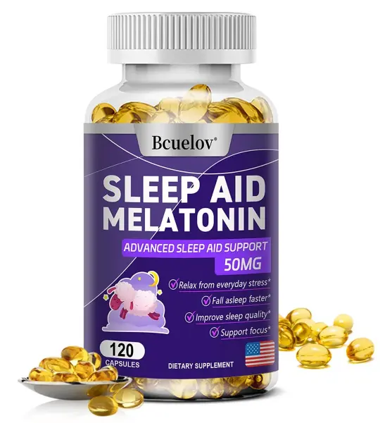 Bcuelov Sleep Aid Melatonin Capsules