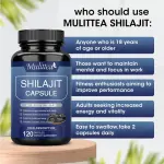 Mulittea Natural shilajit Capsules with GMO, Gluten Free, Dairy Free